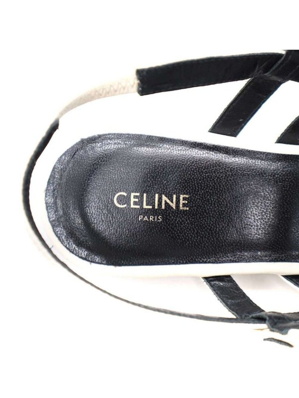Celine Embossed Strap Mule Sandals White 36 Rm1119 - Picture 5 of 6